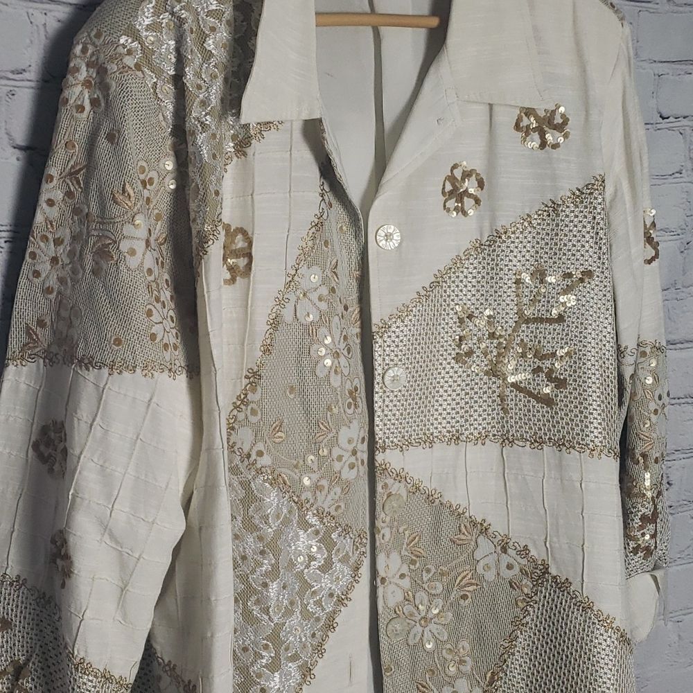 ‎Vintage Indigo Moon 🌙 Button Top - Picture 6 of 8